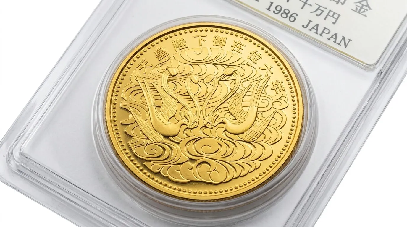 天皇陛下御在位60年記念 10万円金貨